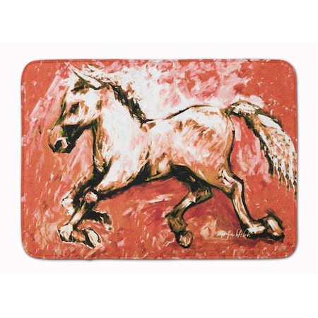 Carolines Treasures Shadow the Horse in Red Machine Washable Memory Foam Mat MW1170RUG